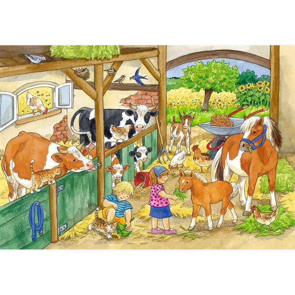 Ravensburger - Merry Happy Country Life Jigsaw Puzzle 2x24 Pieces