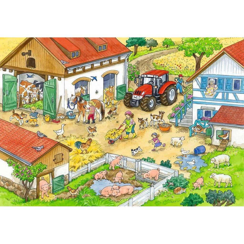 Ravensburger - Merry Happy Country Life Jigsaw Puzzle 2x24 Pieces