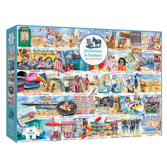 Gibsons - Deckchairs & Donkeys Jigsaw Puzzle 1000 Pieces