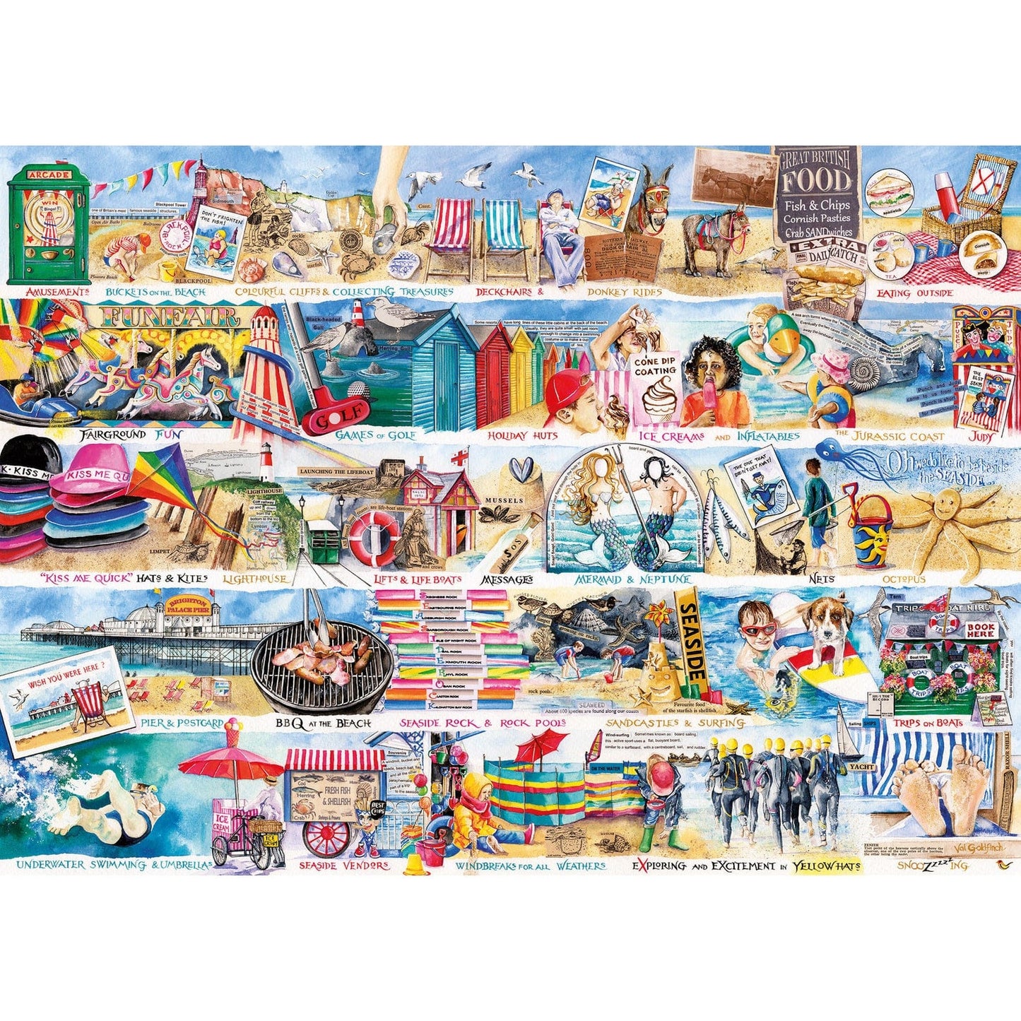 Gibsons - Deckchairs & Donkeys Jigsaw Puzzle 1000 Pieces
