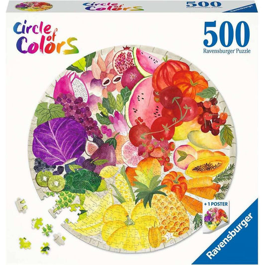 Ravensburger - Circle Of Colors Fruits And Vegetables Jigsaw Puzzle 500 Pieces