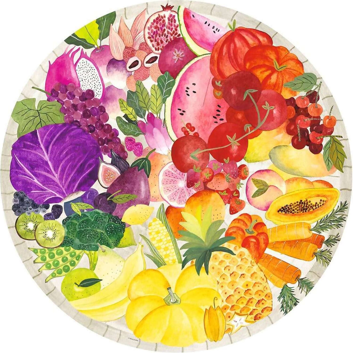 Ravensburger - Circle Of Colors Fruits And Vegetables Jigsaw Puzzle 500 Pieces