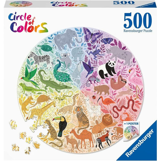 Ravensburger - Circle Of Colors Animals Jigsaw Puzzle 500pc