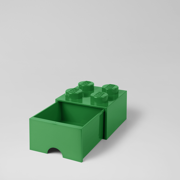 LEGO Storage Brick Drawer 4 (1 Drawer) Dark Green 4005 - Room Copenhagen