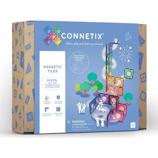 Connetix - Magnetic Tiles Pastel Ball Run Expansion Pack 80pc