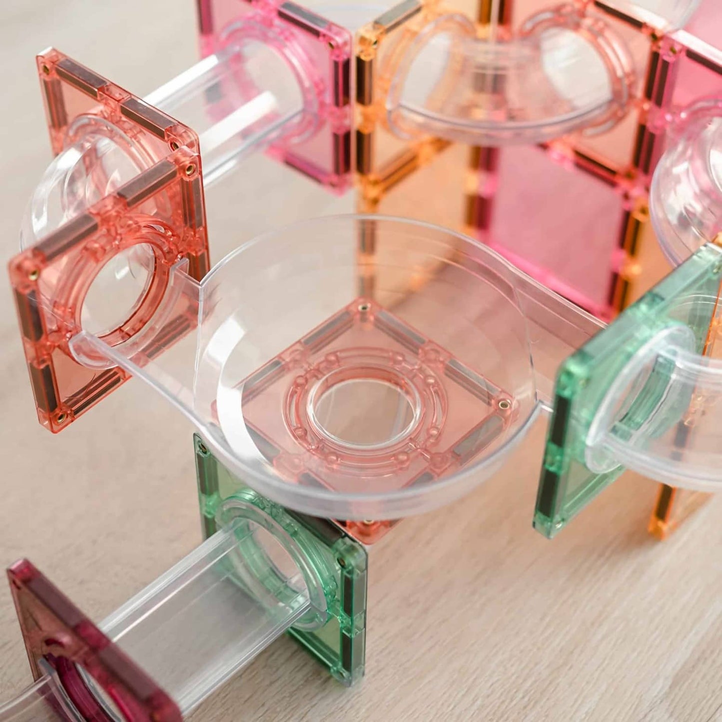 Connetix - Magnetic Tiles Pastel Ball Run Expansion Pack 80pc