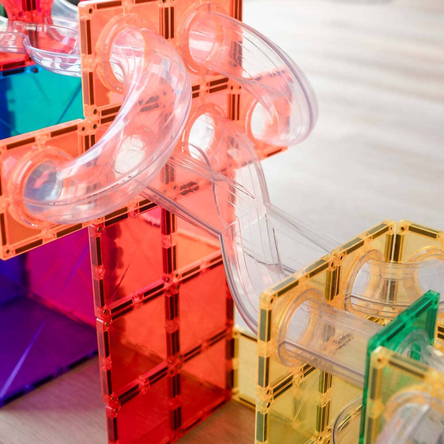 Connetix - Magnetic Tiles Rainbow Ball Run Expansion Pack 66pc