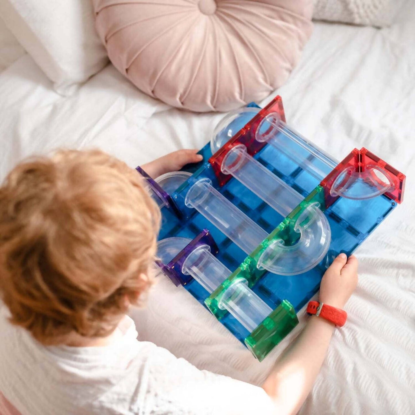 Connetix - Magnetic Tiles Rainbow Base Plate Pack Blue & Green 2pc