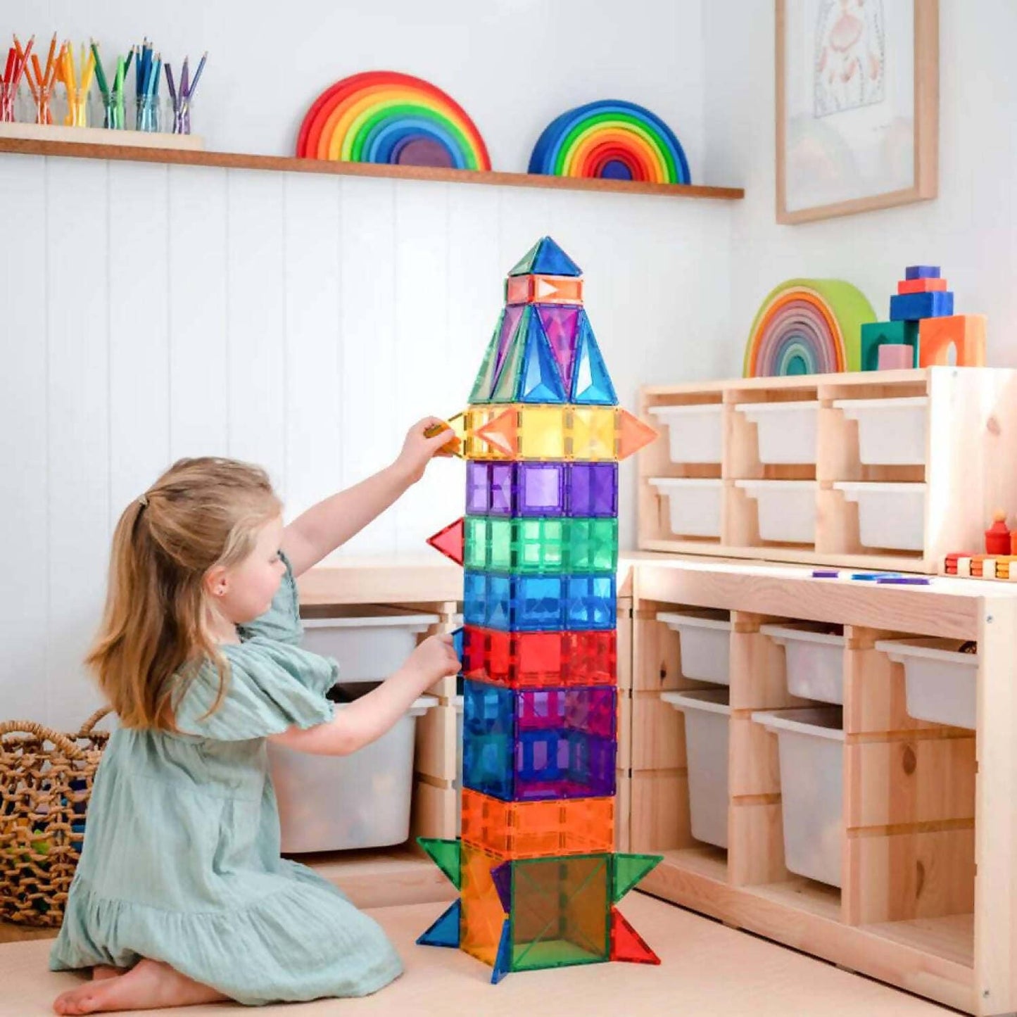 Connetix - Magnetic Tiles Rainbow Creative Pack 102pc