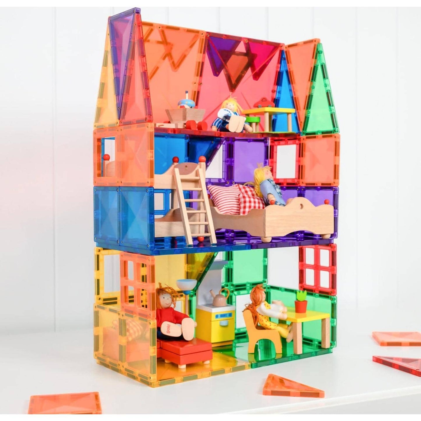 Connetix - Magnetic Tiles Rainbow Starter Pack 60pc