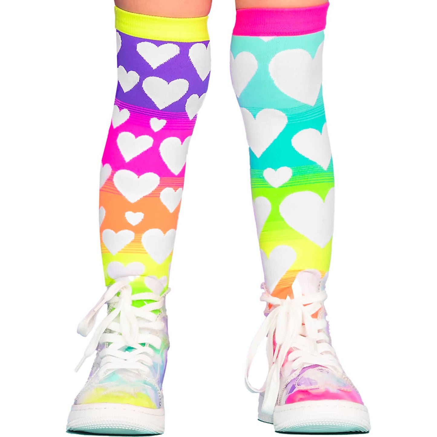 Madmia - Rainbow Heart Socks Kids & Adults Age 6y+
