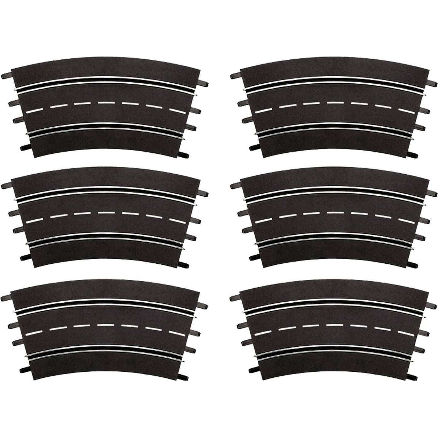 Carrera Digital 1:32 Accessories - Curve Track 3/30° 6 x track sections corner set 30 degrees each - Slot Car Track Accessories also Suits 1:24 & Evolution