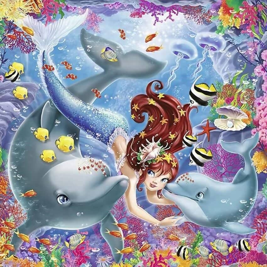 Ravensburger - Charming Mermaids Jigsaw Puzzle 3x49 Pieces