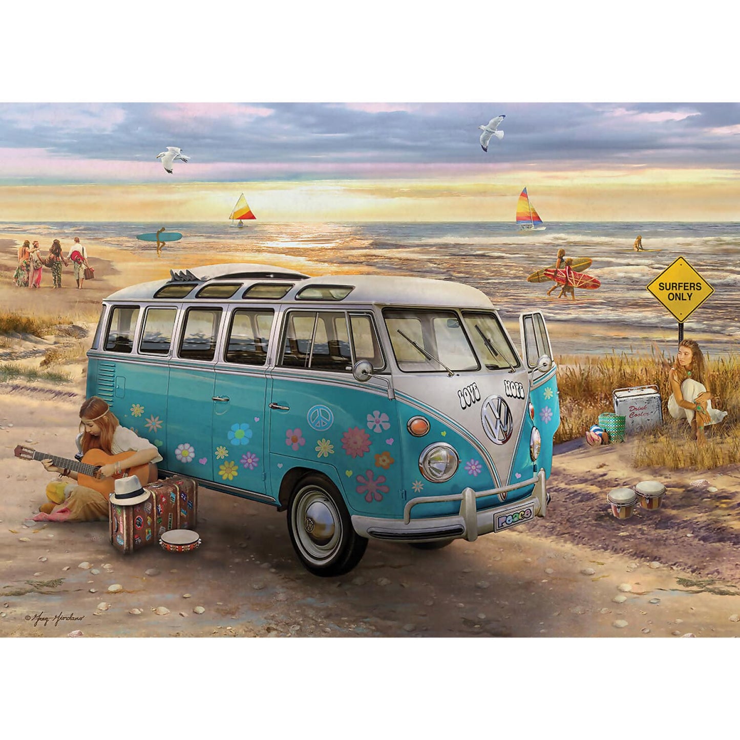 Eurographics - Love & Hope VW Bus Jigsaw Puzzle 1000 Pieces
