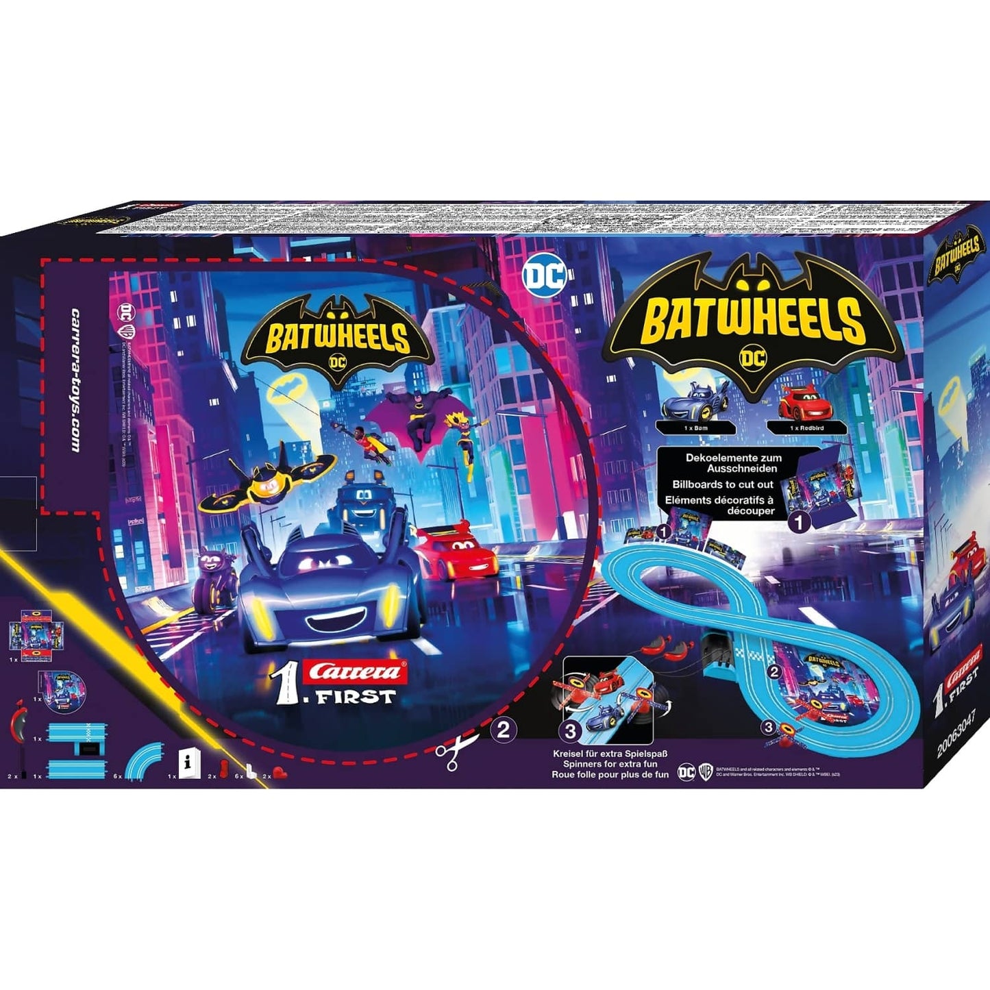 Carrera First - Batwheels Time for Action Slot Car playset