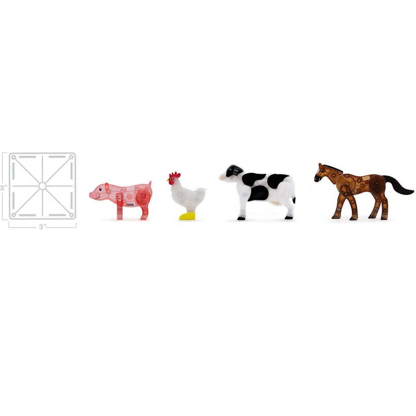Magna Tiles - Farm Animals 25 Piece Set - Johnco