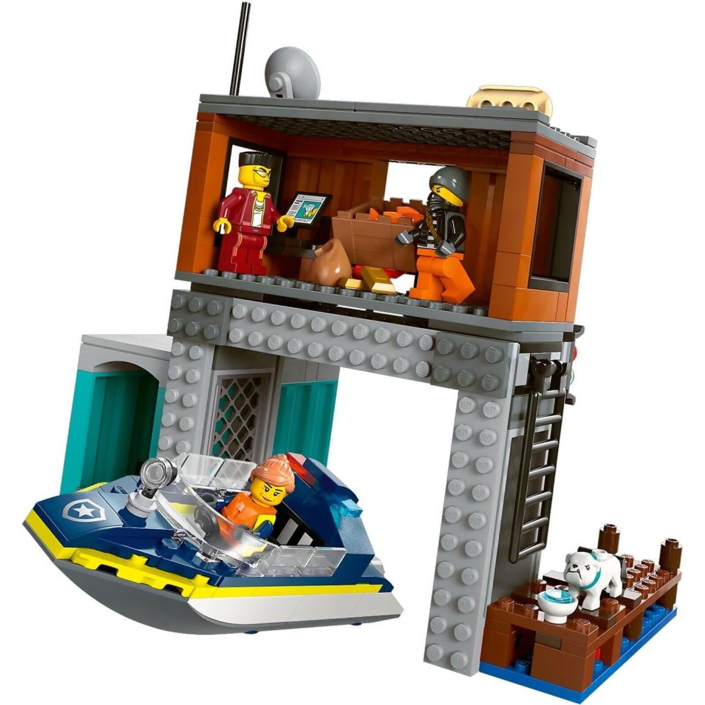 LEGO 60417 Police Speedboat and Crooks Hideout - City