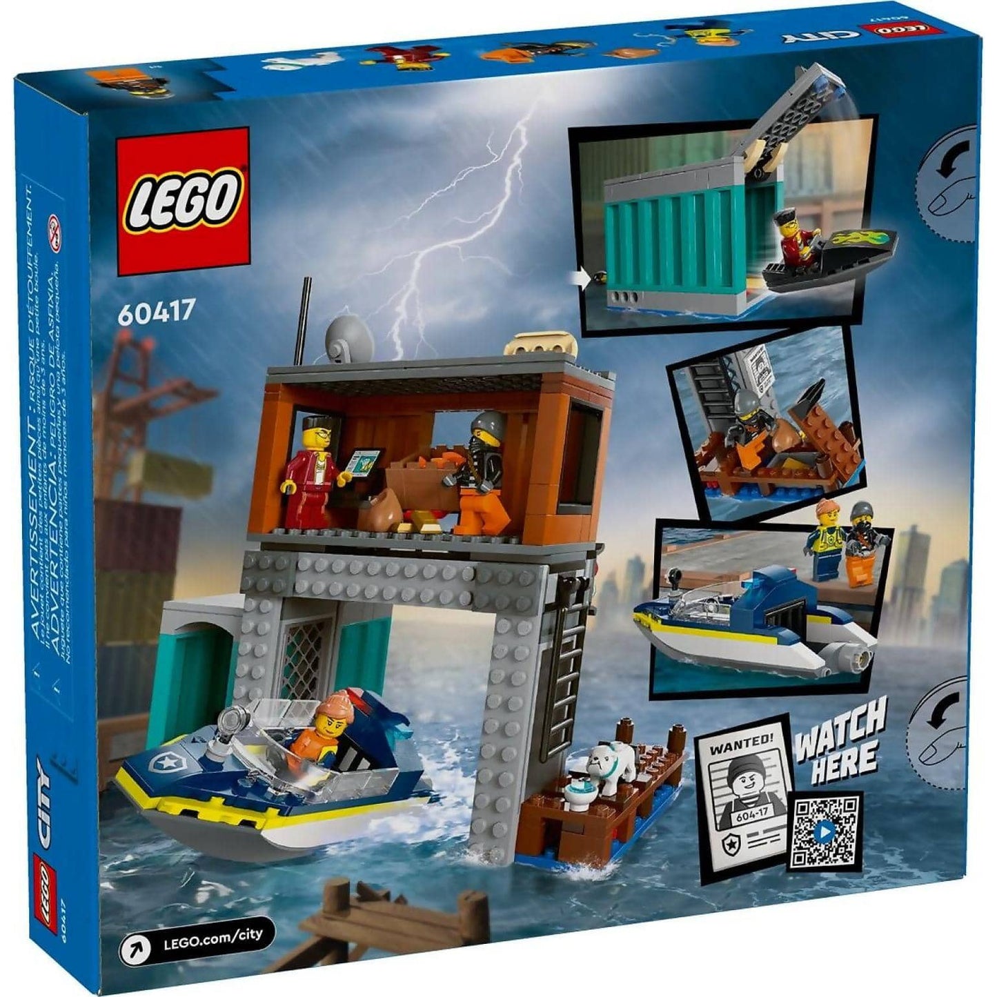 LEGO 60417 Police Speedboat and Crooks Hideout - City