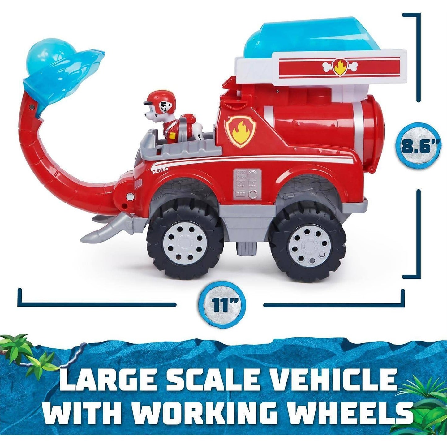 Paw Patrol - Jungle Pups Marshall Elephant Firetruck With Projectile Launcher - Spin Master