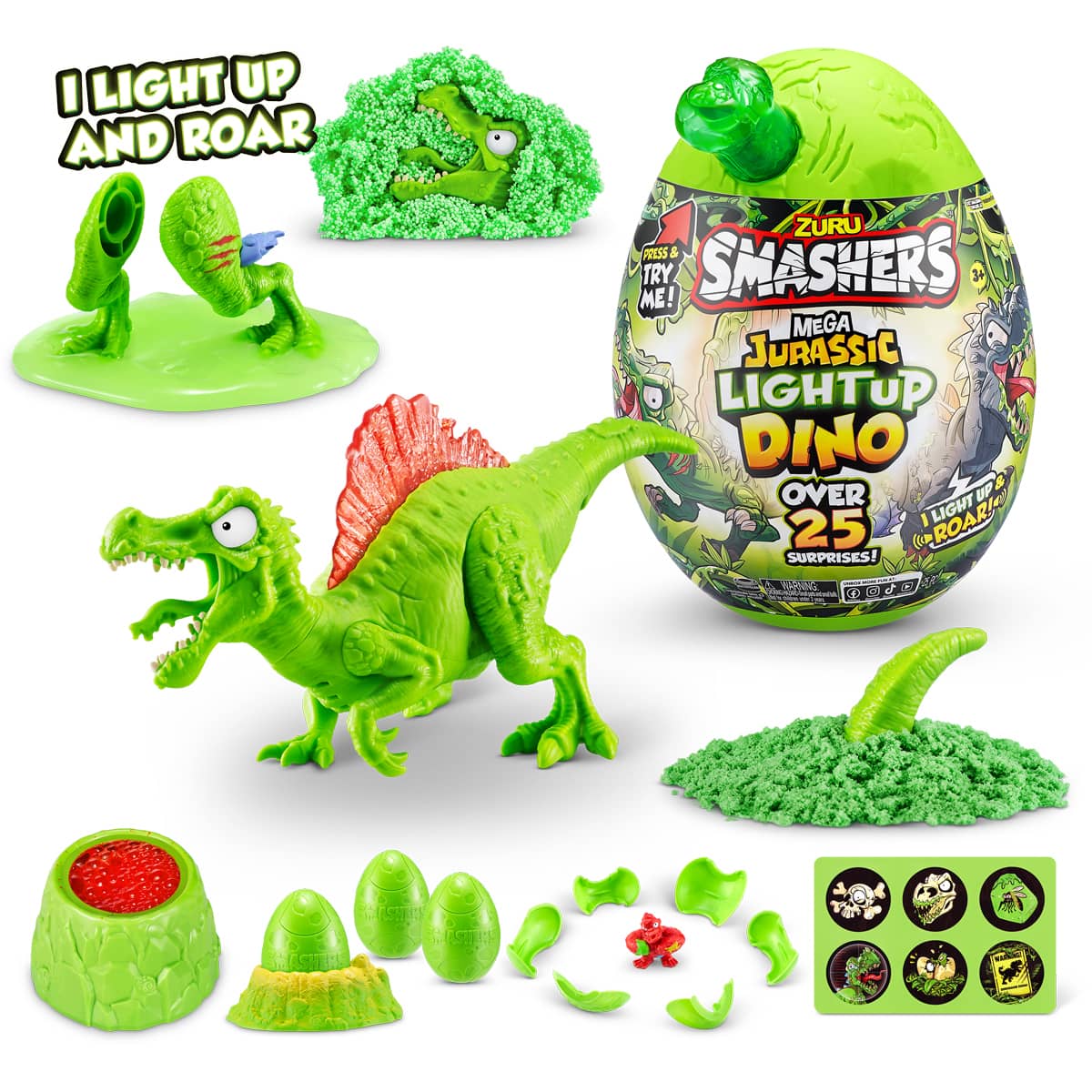 Zuru - Smashers Mega Jurassic Light Up Egg Surprise - Assorted Styles (chosen At Random)