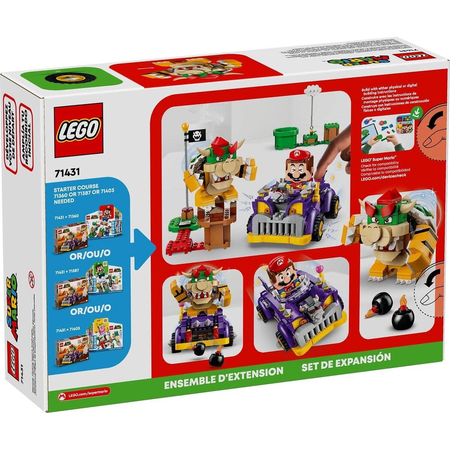 LEGO 71431 Bowser's Muscle Car Expansion Set - Super Mario