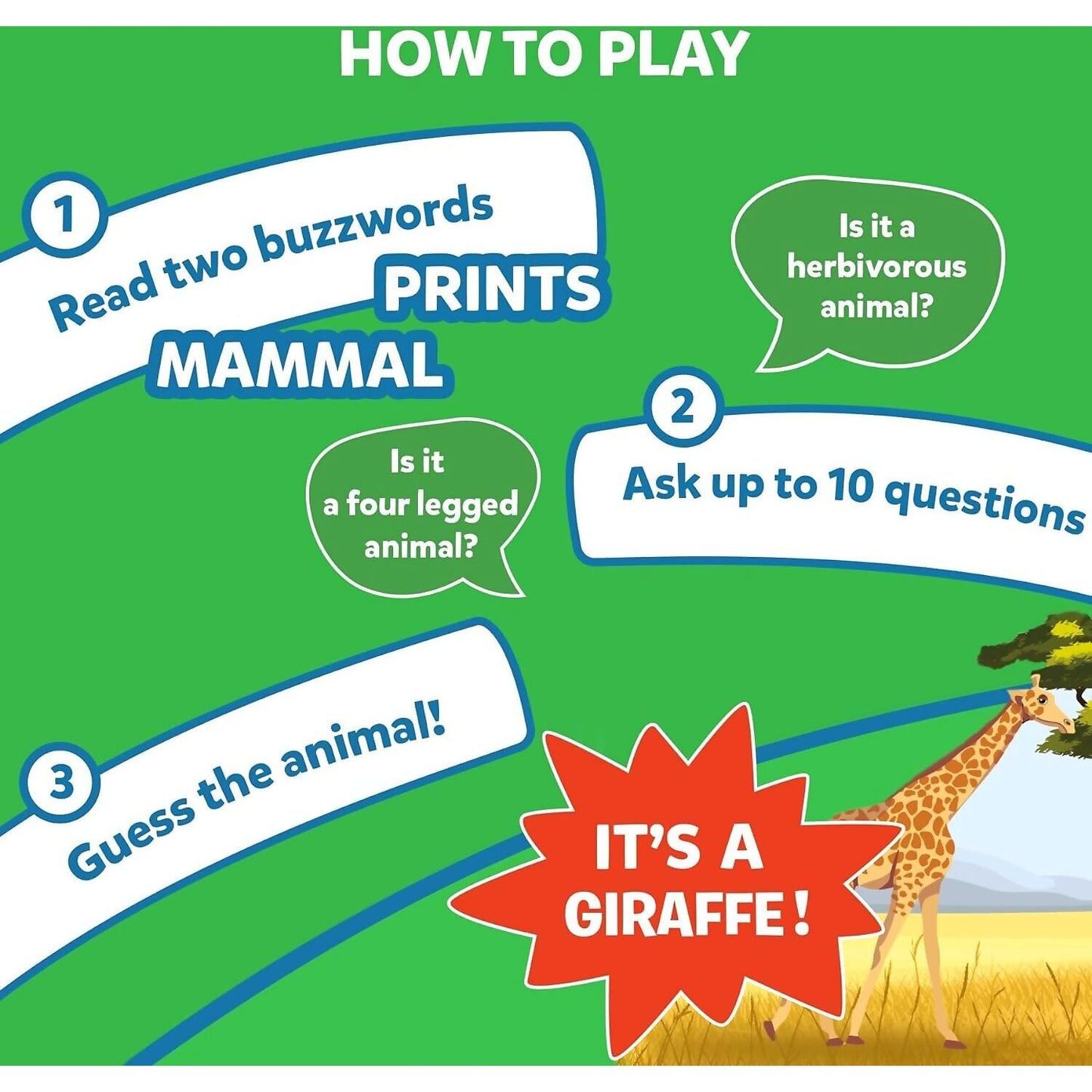 Skillmatics Guess In 10 Animal Kingdom Card Game