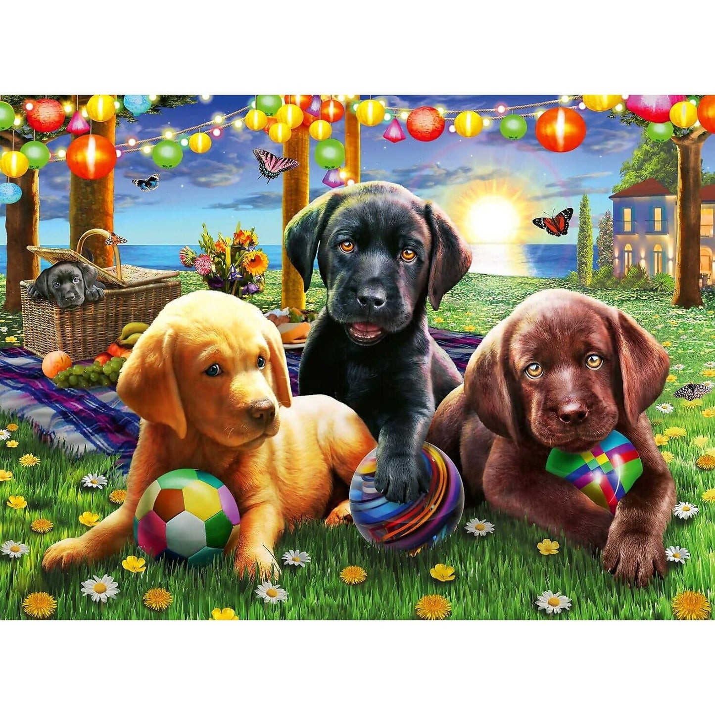 Ravensburger - Puppy Picnic Jigsaw Puzzle 100 Pieces