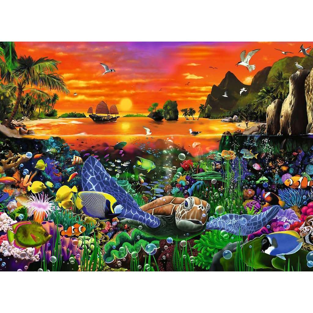 Ravensburger - Turtle In The Reef Underwater World Jigsaw Puzzle 500 Pieces