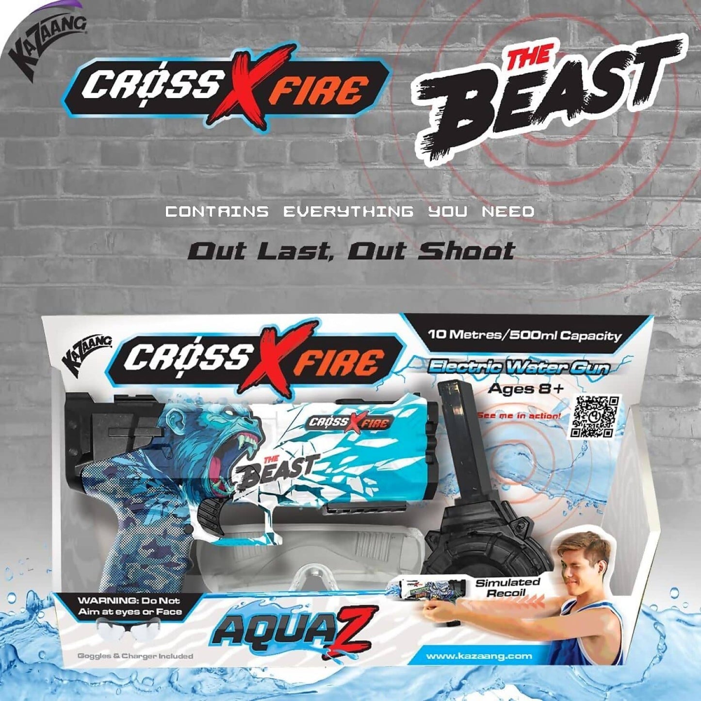 Kazaang - The Beast Water Cross X Fire Aquaz Electric Watergun