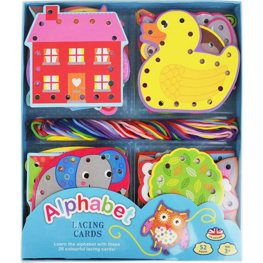 Buddy & Barney - Alphabet Lacing Card Set