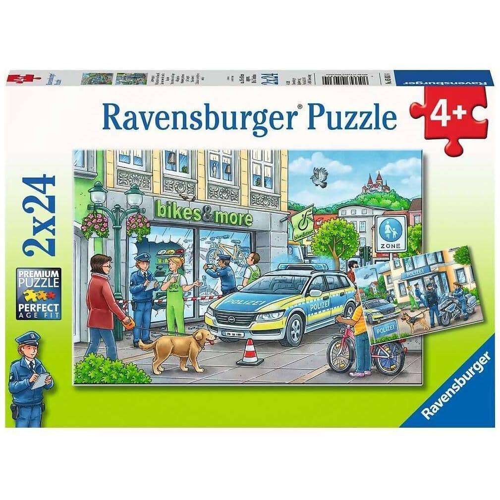 Ravensburger - Police At Work Jigsaw Puzzle 2x24 Pieces