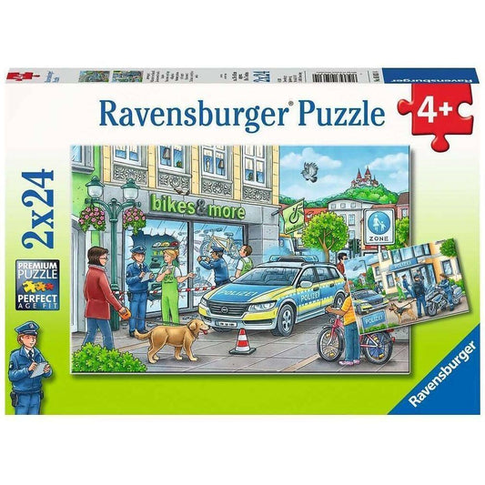 Ravensburger - Police At Work Jigsaw Puzzle 2x24 Pieces