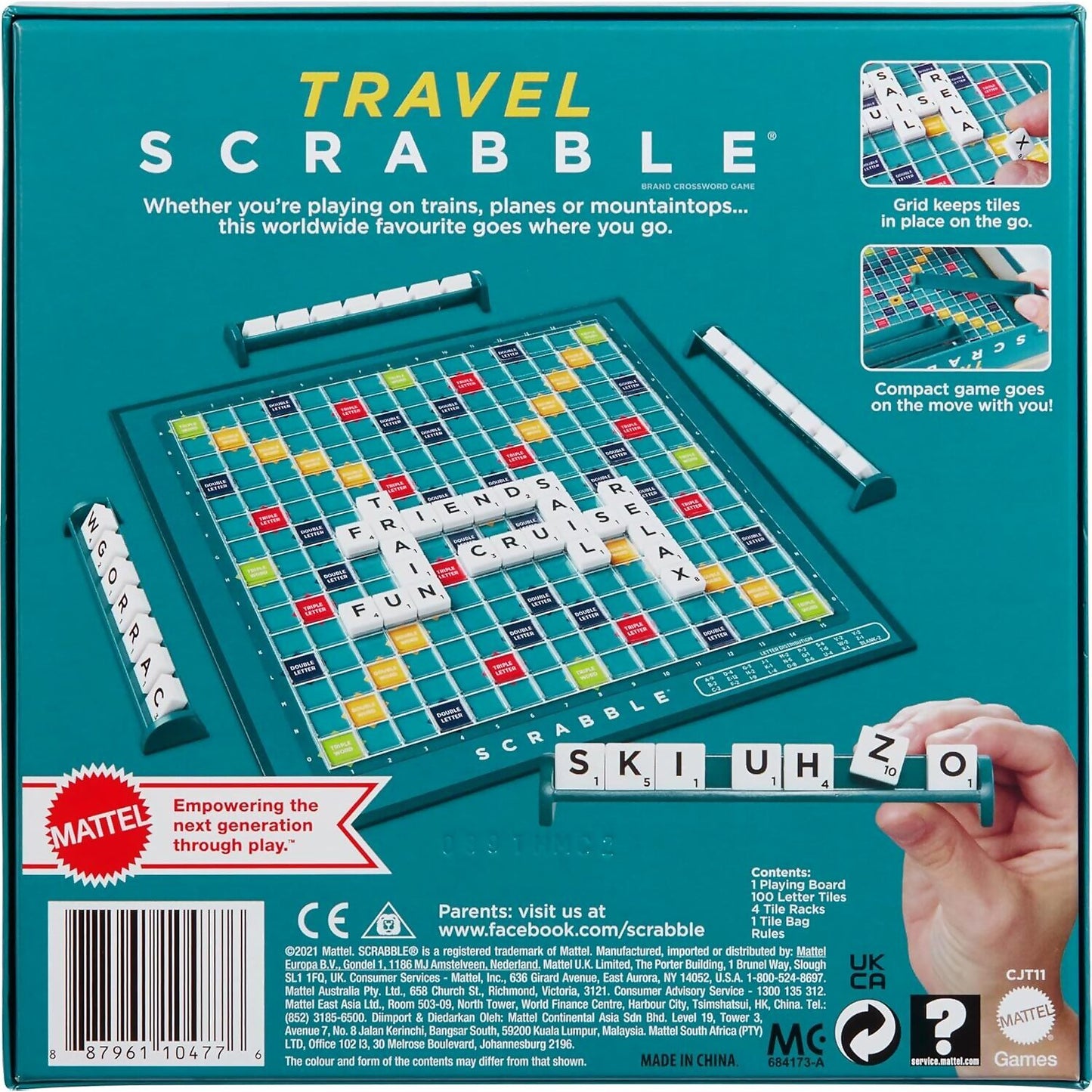 Scrabble - Travel Scrabble Board Game - Mattel