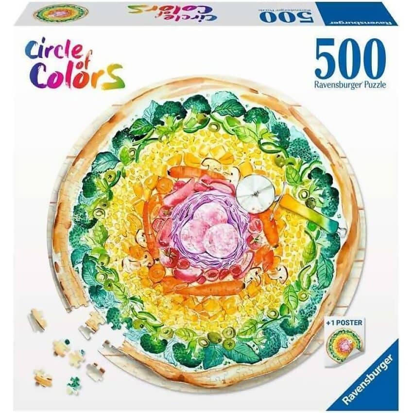 Ravensburger - Circle Of Colors Pizza Jigsaw Puzzle 500 Pieces