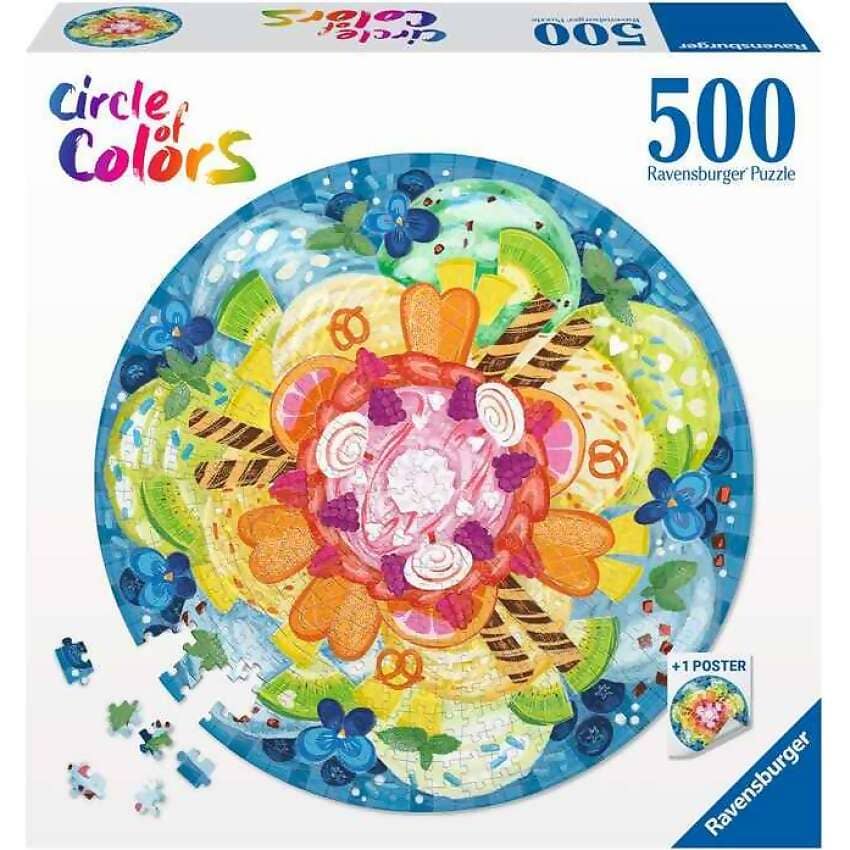 Ravensburger - Circle Of Colors Ice Cream Jigsaw Puzzle 500 Pieces
