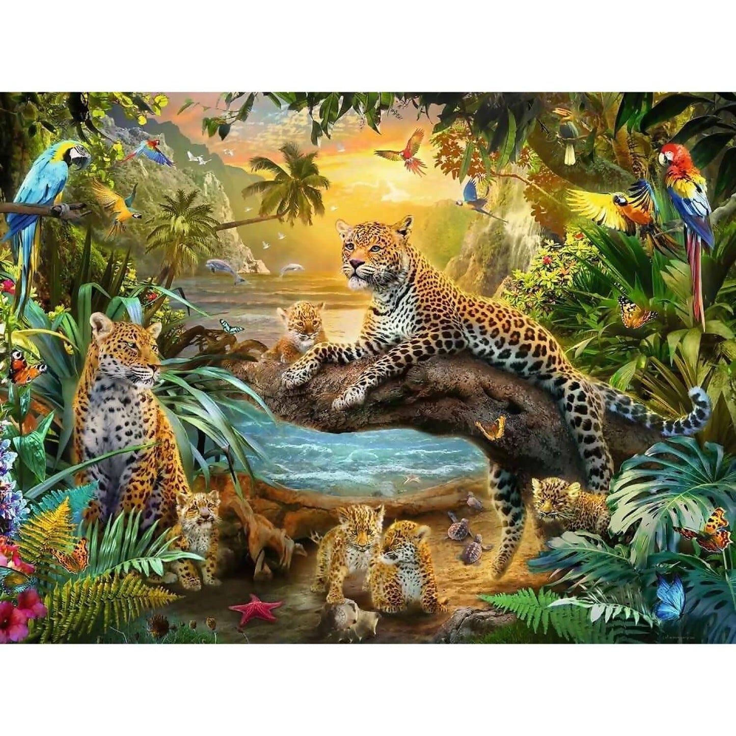 Ravensburger - Leopards In The Jungle Jigsaw Puzzle 500 Pieces