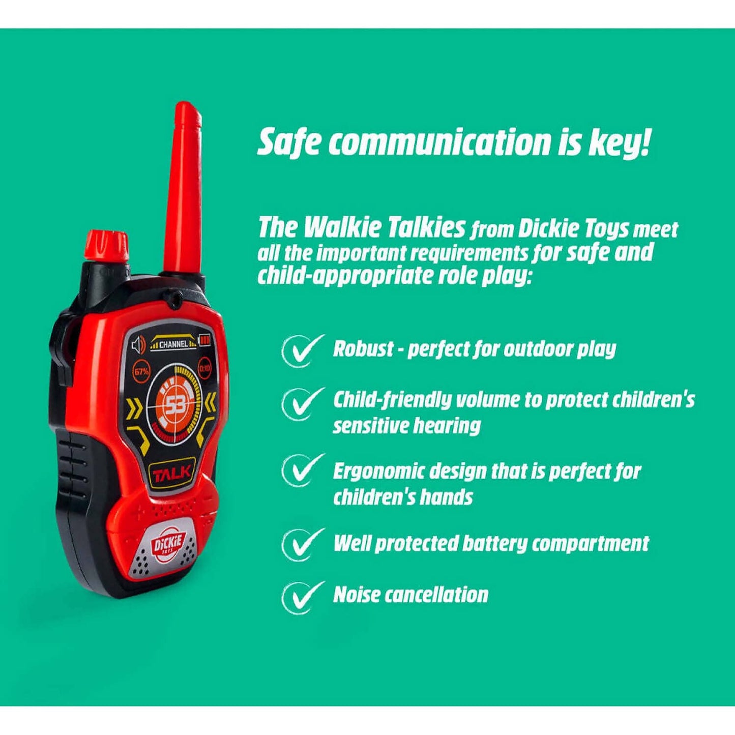 Dickie Toys – Kids Red Two-Way Adventure Radio Playset