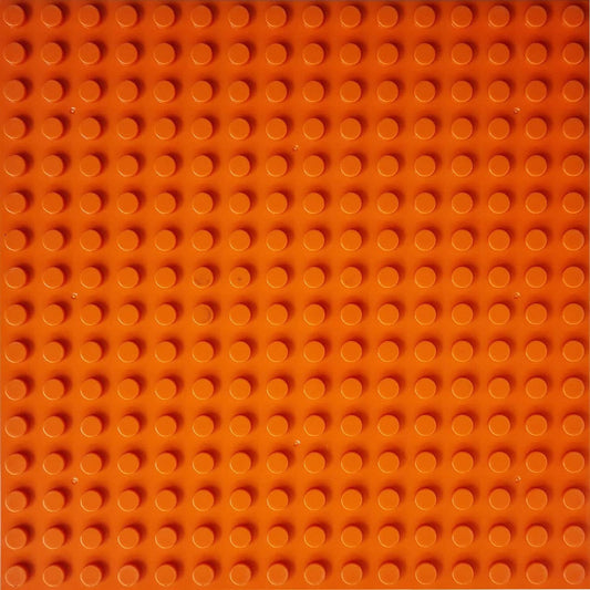BASEPLATE  16x16 Big Studs Orange Generic