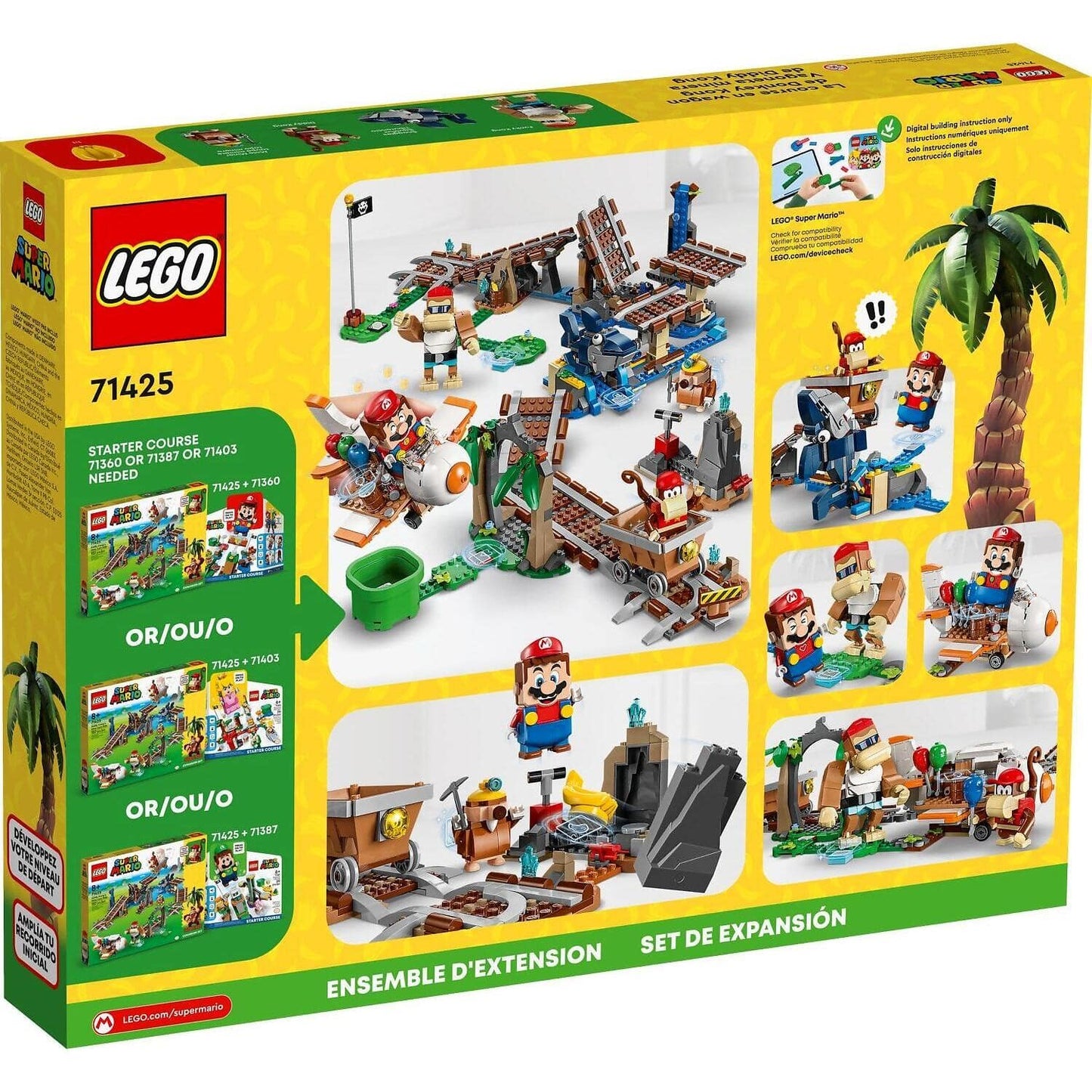 LEGO 71425 Diddy Kong's Mine Cart Ride Expansion Set - Super Mario
