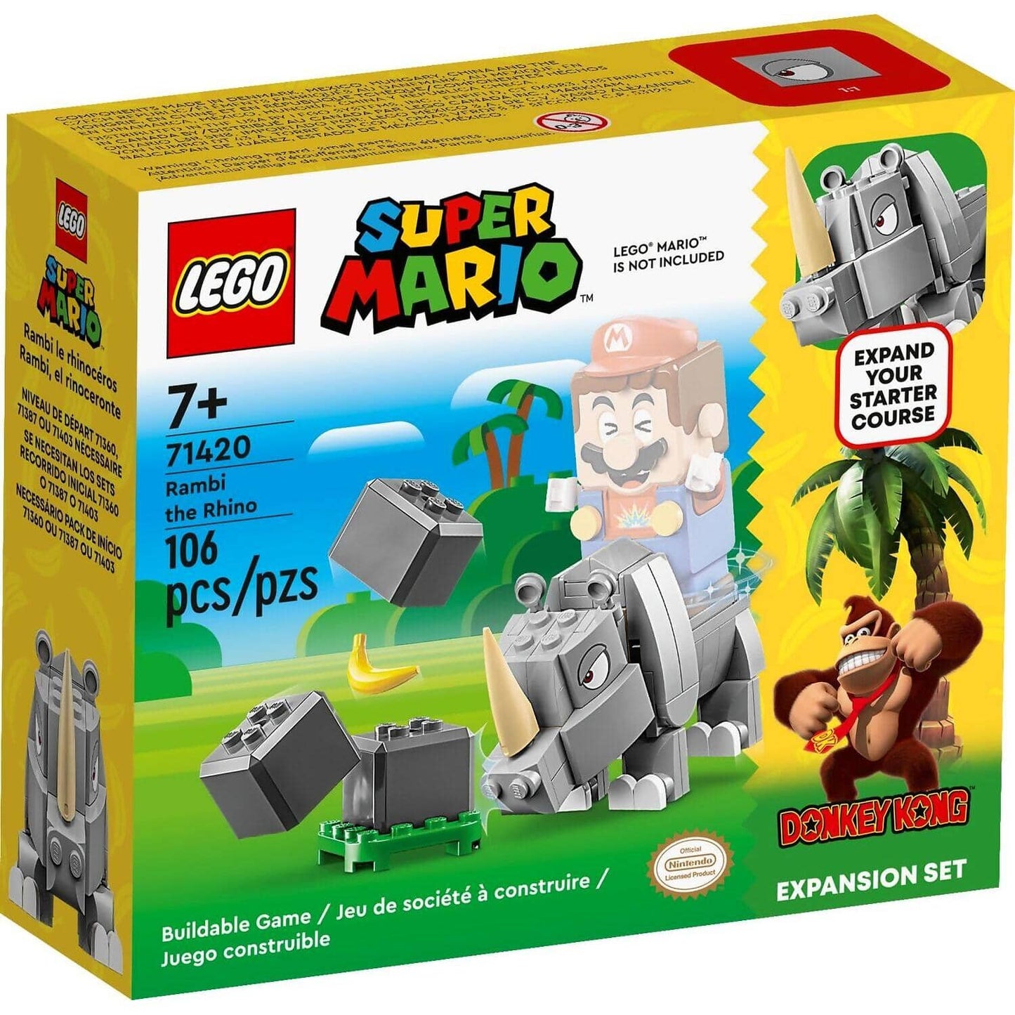 LEGO 71420 Rambi the Rhino Expansion Set - Super Mario