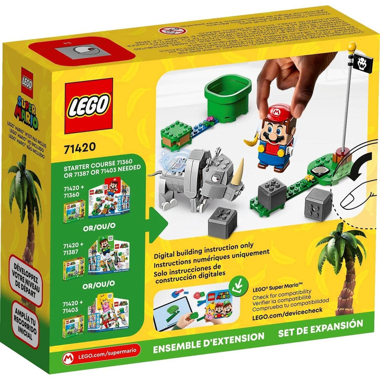 LEGO 71420 Rambi the Rhino Expansion Set - Super Mario