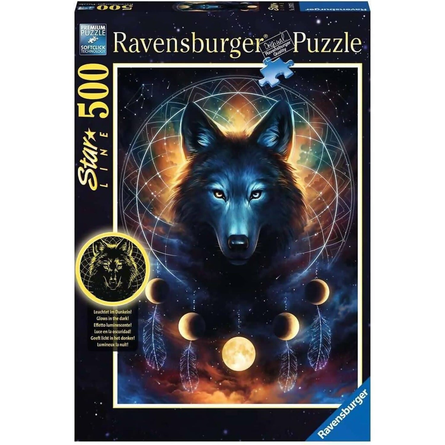 Ravensburger - Lunar Wolf Starline Jigsaw Puzzle 500 Pieces