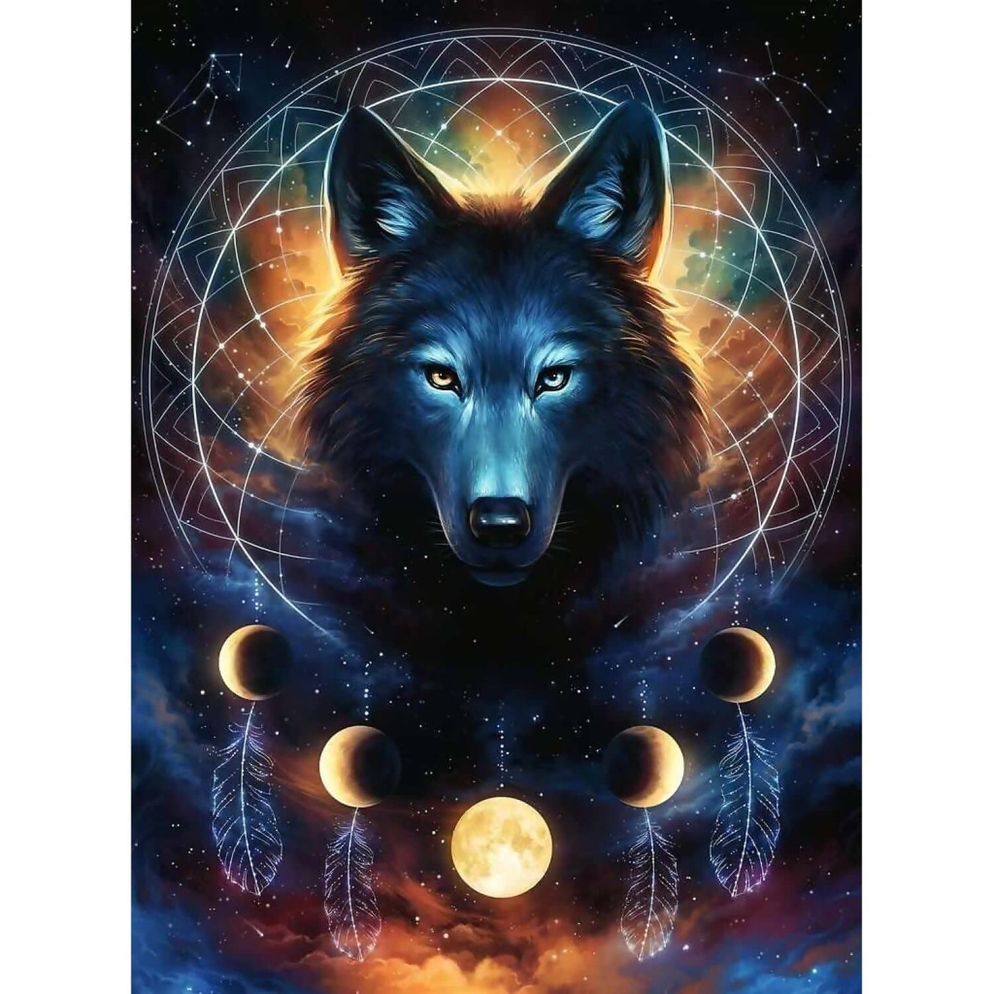 Ravensburger - Lunar Wolf Starline Jigsaw Puzzle 500 Pieces