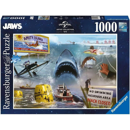 Ravensburger - Jaws Universal Artist Collection 1975 Jigsaw Puzzle 1000 Pieces