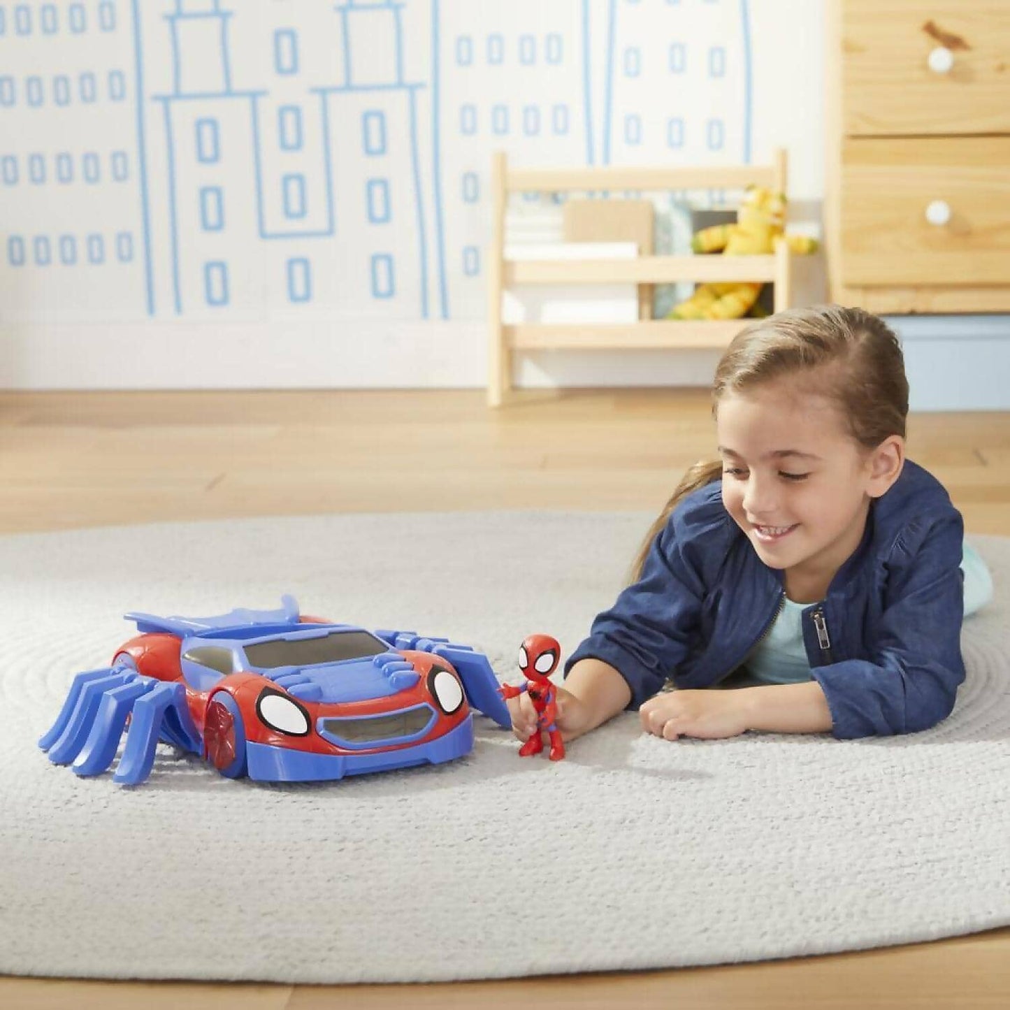 Marvel - Spidey And His Amazing Friends Ultimate Web-crawler With Spidey Stunner Feature And 4-inch Spidey Figure