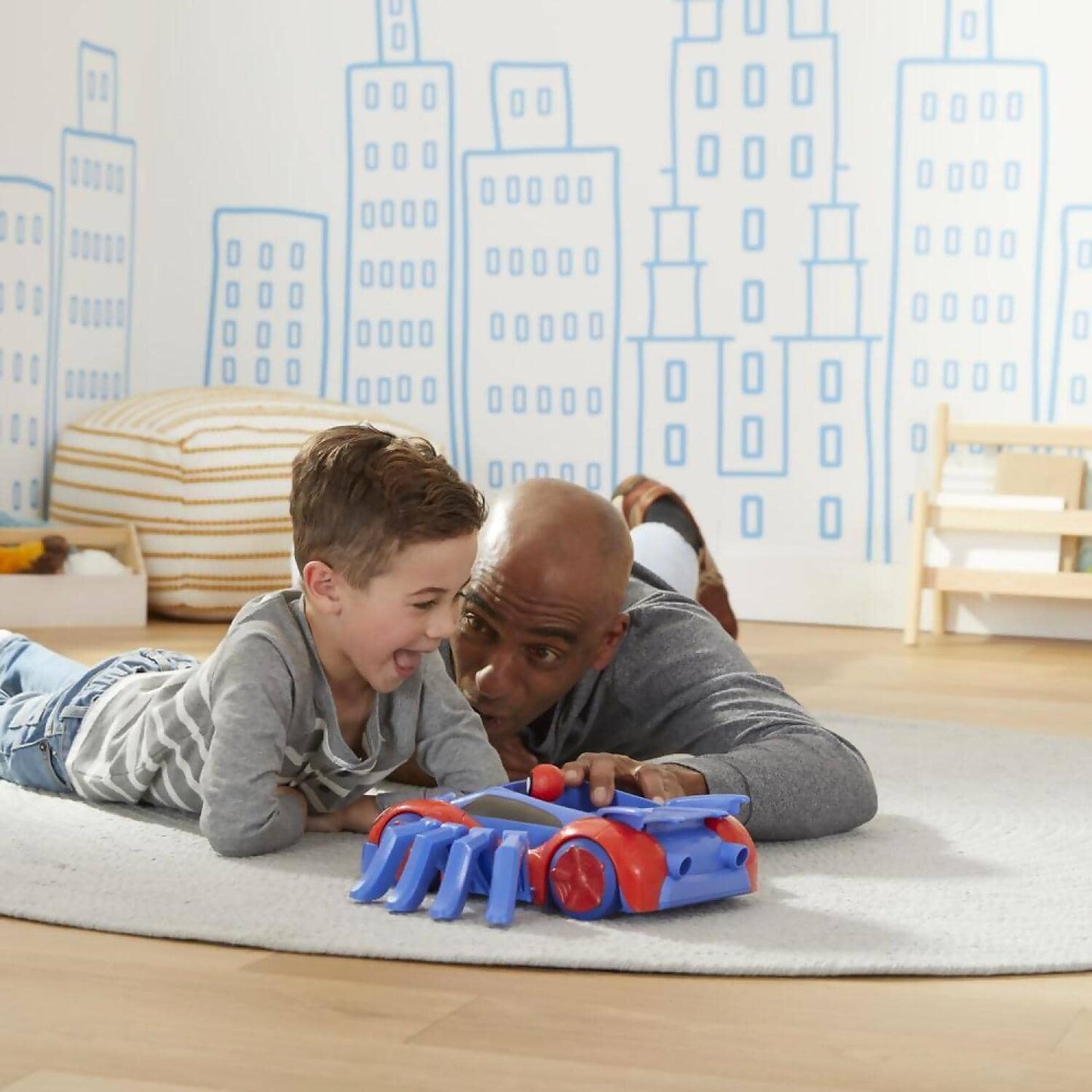 Marvel - Spidey And His Amazing Friends Ultimate Web-crawler With Spidey Stunner Feature And 4-inch Spidey Figure