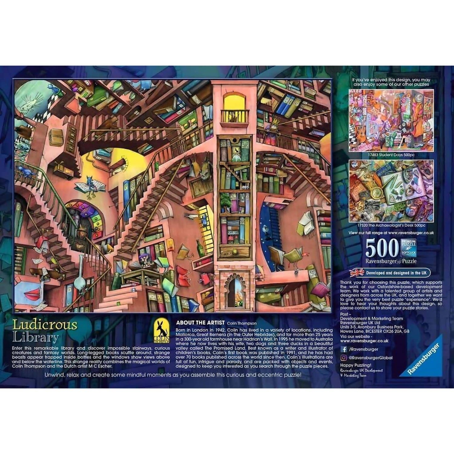 Ravensburger - Ludicrous Library Jigsaw Puzzle 500 Pieces