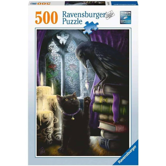 Ravensburger - Black Cat & Raven In The Tower Room Jigsaw Puzzle 500 Pieces