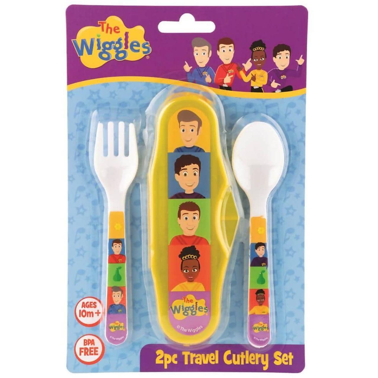 The Wiggles - 2pc Travel Cutlery Set - Fruit Salad Design