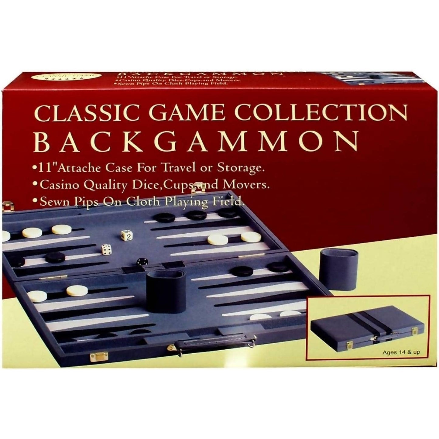 Backgammon Set 11 Inch Vinyl - Hansen Classic Games